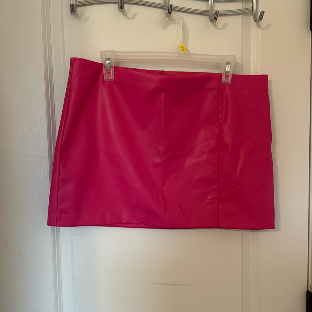 H&M Leather Pink Miniskirt